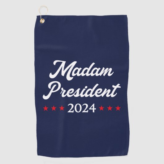 Mevrouw President 2024 I - Kamala Harris Golfhanddoek (Voorkant)