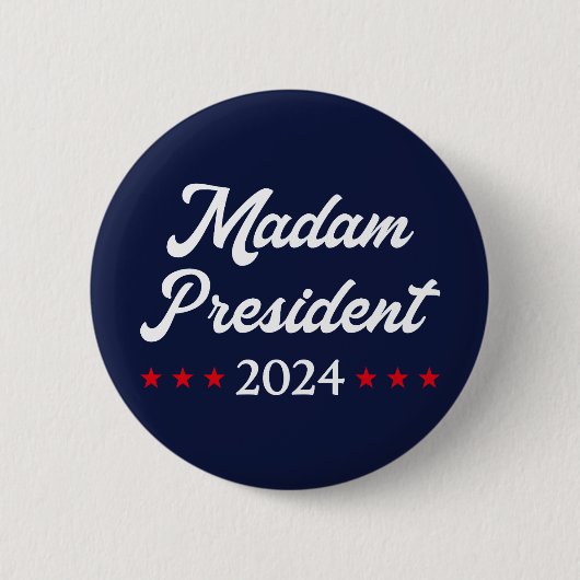 Mevrouw President 2024 I - Kamala Harris Ronde Button 5,7 Cm (Voorkant)