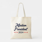 Mevrouw President 2024 I - Kamala Harris Tote Bag (Achterkant)