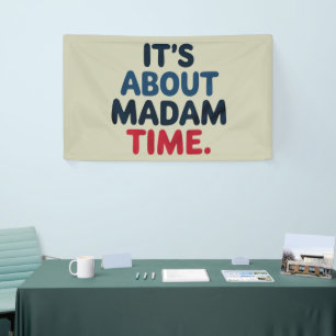 Mevrouw President 2024 Verkiezing Stem Democratisc Spandoek