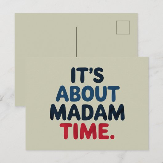 Mevrouw President 2024 Verkiezingsstemming Democra Briefkaart (Voorkant / Achterkant)