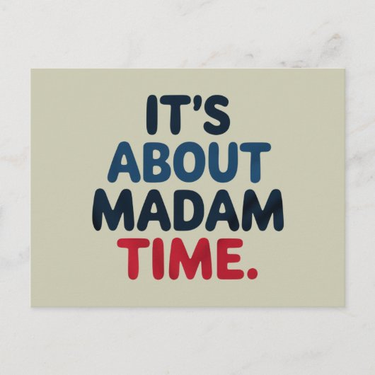 Mevrouw President 2024 Verkiezingsstemming Democra Briefkaart (Voorkant)