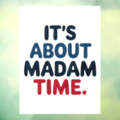 Mevrouw President 2024 Verkiezingsstemming Democra Raamsticker (Vel 3)