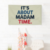 Mevrouw President 2024 Verkiezingsstemming Democra Spandoek (Insitu)