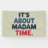 Mevrouw President 2024 Verkiezingsstemming Democra Spandoek (Horizontaal)