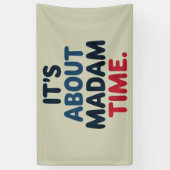 Mevrouw President 2024 Verkiezingsstemming Democra Spandoek (Verticaal)