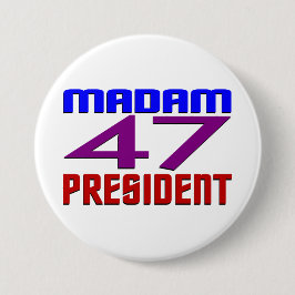 Mevrouw President 47 Ronde Button 7,6 Cm