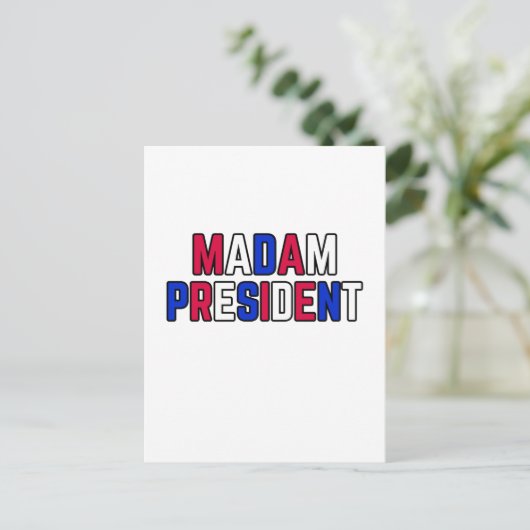 Mevrouw President Briefkaart (Staand voorkant)