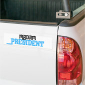 Mevrouw President Bumpersticker (Op Truck)