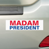 MEVROUW PRESIDENT BUMPERSTICKER (Op auto)