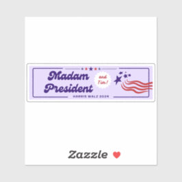 Mevrouw President (en Tim!) - Harris Walz 2024 Sticker