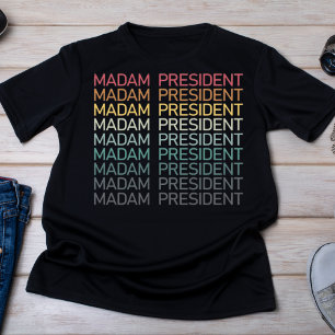 Mevrouw President Gradient Text Empowerment van vr T-shirt