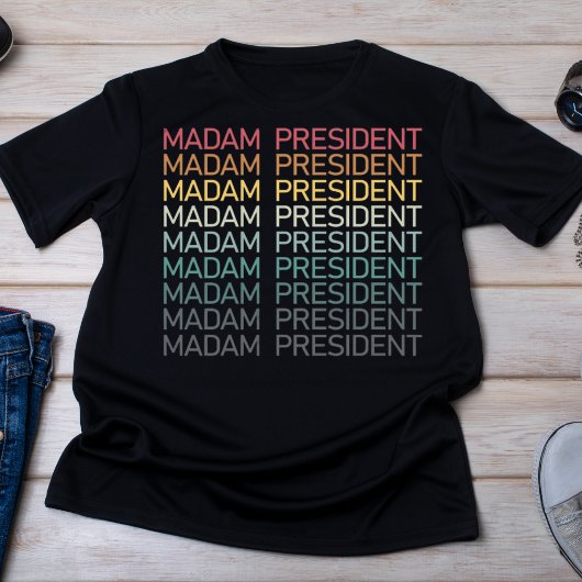 Mevrouw President Gradient Text Empowerment van vr T-shirt