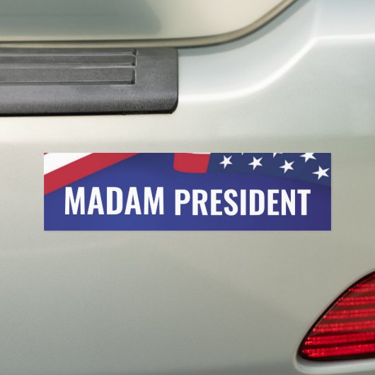 Mevrouw President Harris 2024 Bumpersticker (Op auto)