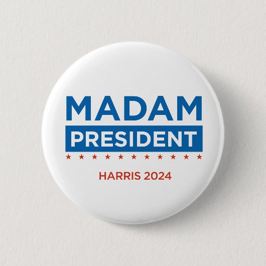 Mevrouw President Harris 2024 Ronde Button 5,7 Cm (Voorkant)