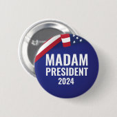 Mevrouw President Harris 2024 Ronde Button 5,7 Cm (Voorkant /achterkant)