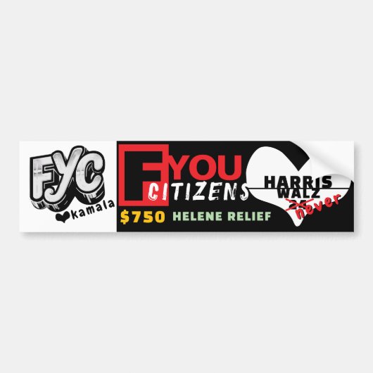 MEVROUW PRESIDENT HARRIS WALZ 2024 | FYC BUMPERSTICKER (Voorkant)