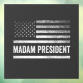 Mevrouw President Harris Walz Amerikaanse Vlag Ver Raamsticker (Vel 3)