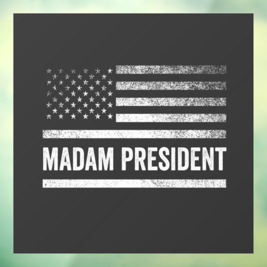 Mevrouw President Harris Walz Amerikaanse Vlag Ver Raamsticker (Vel 3)