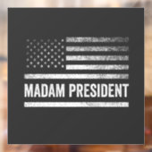 Mevrouw President Harris Walz Amerikaanse Vlag Ver Raamsticker (Vel 2)