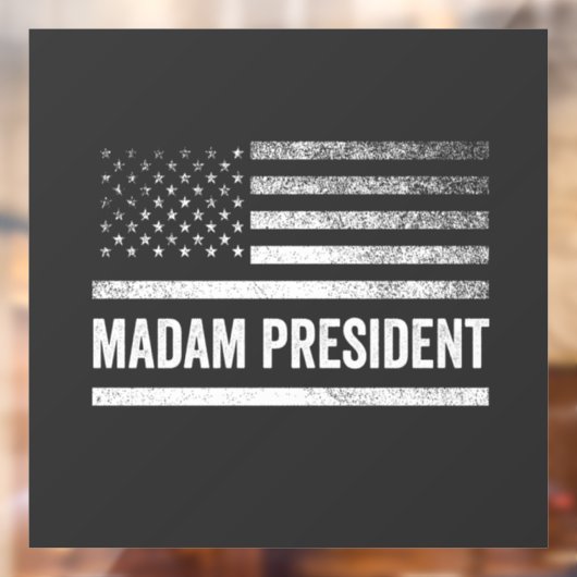 Mevrouw President Harris Walz Amerikaanse Vlag Ver Raamsticker (Vel 2)