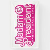 Mevrouw President | Harris Walz Spandoek (Verticaal)