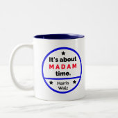 Mevrouw president - het wordt tijd dat Harris Tweekleurige Koffiemok (Links)