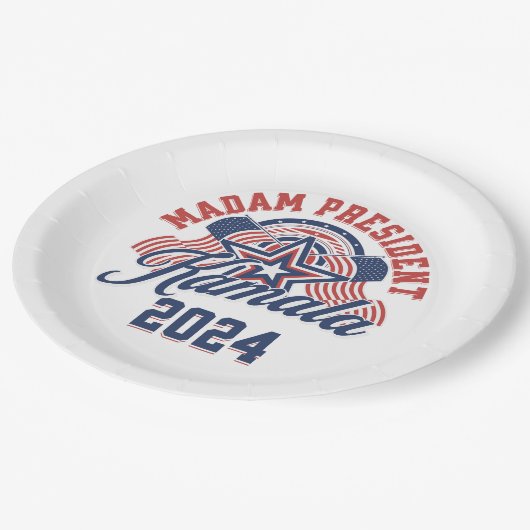 Mevrouw President Kamala Harris 2024 Papieren Bordje (Gekanteld)