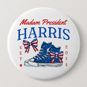 Mevrouw President Kamala Harris 2024 Ronde Button 4,0 Cm (Voorkant)