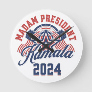 Mevrouw President Kamala Harris 2024 Ronde Klok