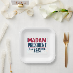 Mevrouw President Kamala Harris 2024 Stem Democrat Papieren Bordje