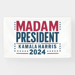 Mevrouw President Kamala Harris 2024 Stem Democrat Spandoek