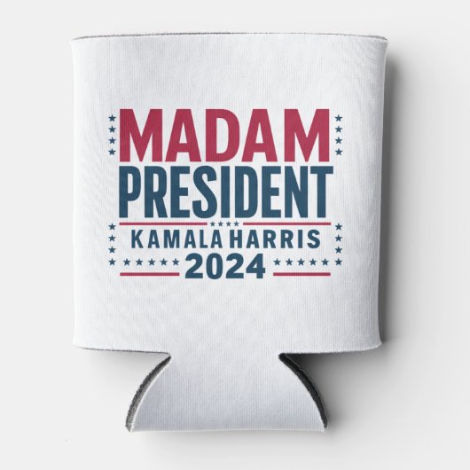 Mevrouw President Kamala Harris 2024 Vote Democraa Blikjeskoeler (Voorkant)