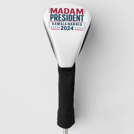 Mevrouw President Kamala Harris 2024 Vote Democraa Golfheadcover (Voorkant)