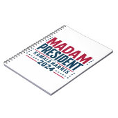 Mevrouw President Kamala Harris 2024 Vote Democraa Notitieboek (Linkerzijde)