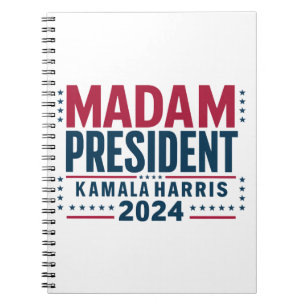 Mevrouw President Kamala Harris 2024 Vote Democraa Notitieboek