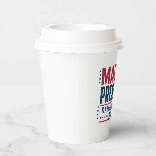 Mevrouw President Kamala Harris 2024 Vote Democraa Papieren Bekers (Rechts)