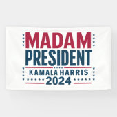 Mevrouw President Kamala Harris 2024 Vote Democraa Spandoek (Horizontaal)