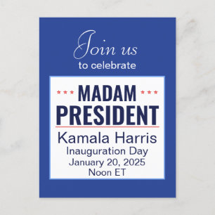 Mevrouw President Kamala Harris Inauguratie Uitnod Briefkaart