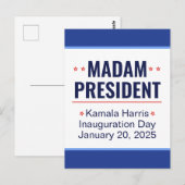 Mevrouw President Kamala Harris Inhuldiging Briefkaart (Voorkant / Achterkant)