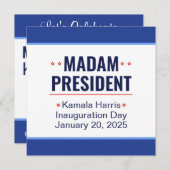 Mevrouw President Kamala Harris Inhuldiging Kaart (Voorkant / Achterkant)