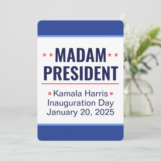 Mevrouw President Kamala Harris Inhuldiging Kaart (Staand voorkant)