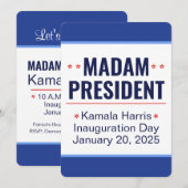 Mevrouw President Kamala Harris Inhuldiging Kaart (Voorkant / Achterkant)