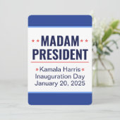 Mevrouw President Kamala Harris Inhuldiging Kaart (Staand voorkant)