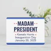 Mevrouw President Kamala Harris Inhuldiging Kaart (Staand voorkant)