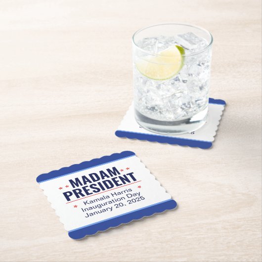 Mevrouw President Kamala Harris Inhuldiging Kartonnen Onderzetters (Insitu)