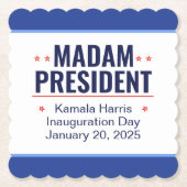 Mevrouw President Kamala Harris Inhuldiging Kartonnen Onderzetters (Voorkant)