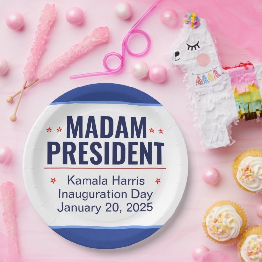 Mevrouw President Kamala Harris Inhuldiging Papieren Bordje (Feest)