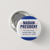 Mevrouw President Kamala Harris Inhuldiging Ronde Button 3,2 Cm (Voorkant /achterkant)