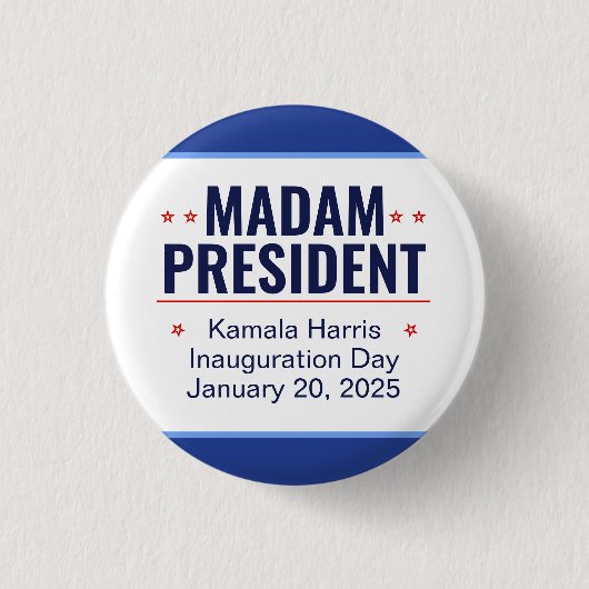 Mevrouw President Kamala Harris Inhuldiging Ronde Button 3,2 Cm (Voorkant)